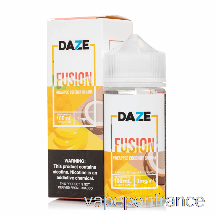 Ananas Noix De Coco Banane - 7 Daze Fusion - 100 Ml 0 Mg Stylo Vape